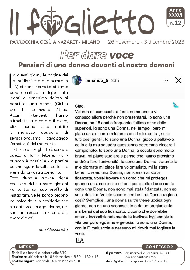 thumbnail of N12 – 26/11/2023 – Per dare voce