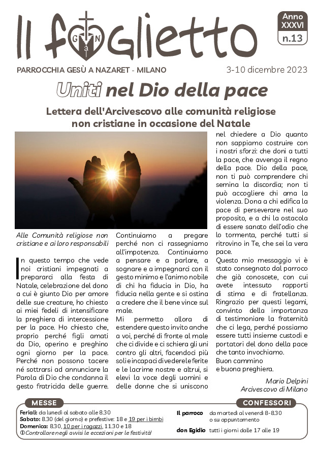 thumbnail of N13 – 3/12/2023 – Uniti nel Dio della pace – Umanità vulnerabile