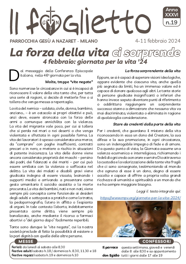 thumbnail of N19 – 4/2/2024 – La forza della vita ci sorprende – Gli strumenti di Pollicino (2)
