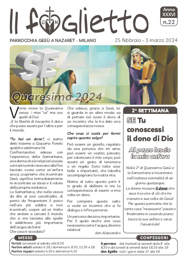 thumbnail of N22 – 25/2/2024 – SE tu conoscessi il dono di Dio – Affrontare insuccessi e frustrazioni