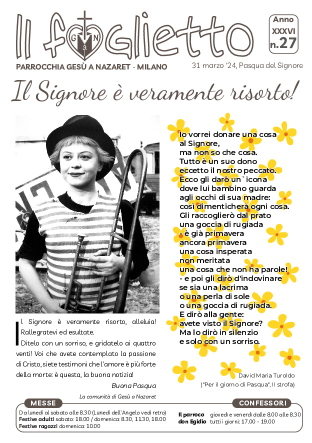 thumbnail of N27 – 31/3/2024 – Il Signore è veramente risorto!