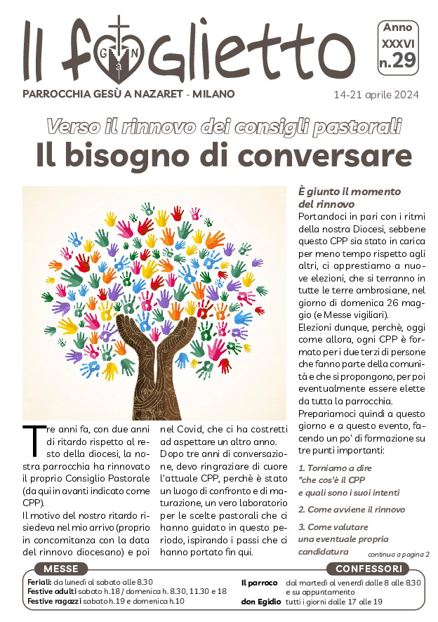 thumbnail of N29 – 14/4/2024 – Il bisogno di conversare – Ti riguarda perchè…