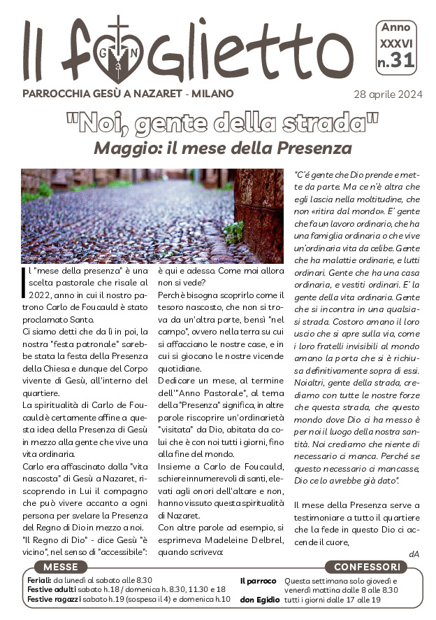 thumbnail of N31 – 28/4/2024 – “Noi, gente della strada” – Addio don Fiorenzo