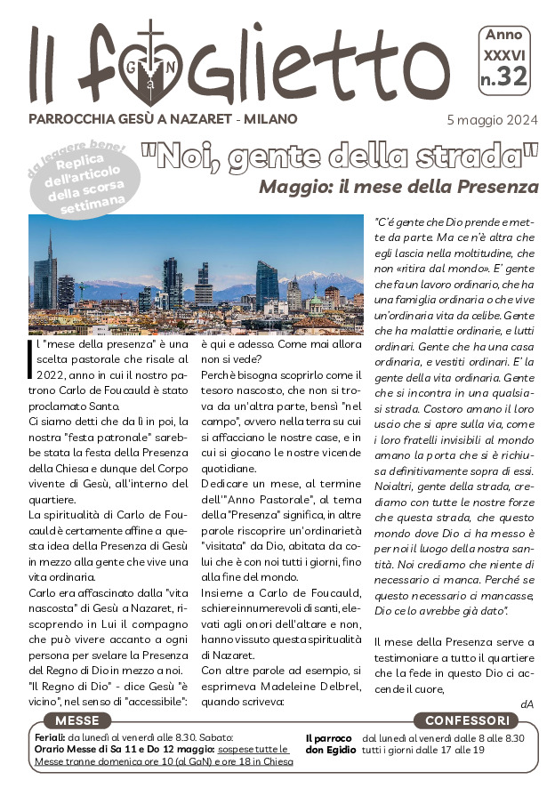 thumbnail of N32 – 5/5/2024 – Maggio, mese della presenza