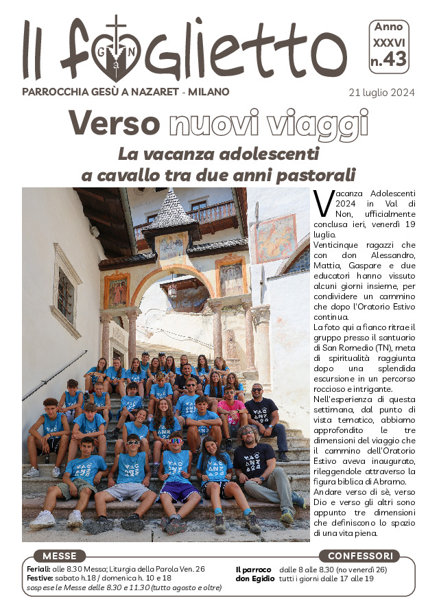thumbnail of N43 – 21/7/2024 – Verso nuovi viaggi: la vacanza ado